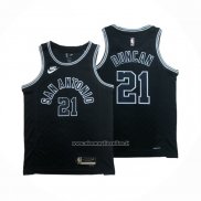 Maglia San Antonio Spurs Tim Duncan #21 Statement 2022-23 Nero