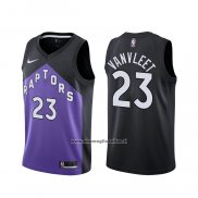 Maglia Toronto Raptors Fred VanVleet #23 Earned 2020-21 Nero Viola