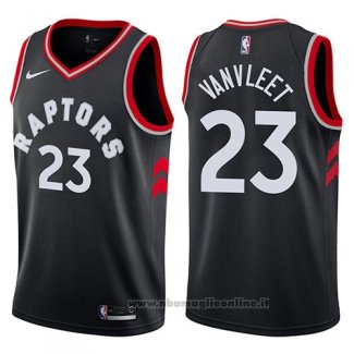 Maglia Toronto Raptors Fred Vanvleet NO 23 Statement 2017-18 Nero