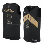 Maglia Toronto Raptors Kawhi Leonard NO 2 Citta 2018 Nero