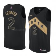 Maglia Toronto Raptors Kawhi Leonard NO 2 Citta 2018 Nero