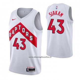 Maglia Toronto Raptors Pascal Siakam #43 Association 2020-21 Bianco