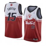 Maglia Toronto Raptors Vince Carter NO 15 Citta 2019-20 Rosso