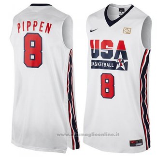 Maglia USA 1992 Scottie Pippen NO 8 Bianco