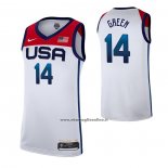 Maglia USA 2021 Draymond Green #14 Bianco