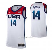 Maglia USA 2021 Draymond Green #14 Bianco