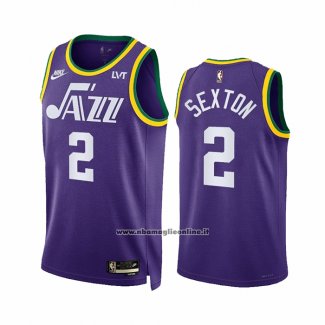 Maglia Utah Jazz Collin Sexton #2 Classic 2023-24 Viola