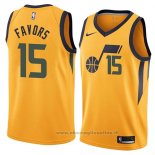 Maglia Utah Jazz Derrick Favors NO 15 Statement 2018 Giallo