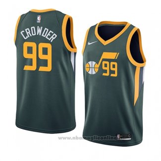 Maglia Utah Jazz Jae Crowder NO 99 Earned 2018-19 Verde