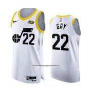 Maglia Utah Jazz Rudy Gay #22 Association Autentico 2022-23 Bianco