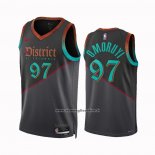 Maglia Washington Wizards Eugene Omoruyi #97 Citta 2023-24 Nero