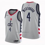 Maglia Washington Wizards Russell Westbrook #4 Citta 2020-21 Grigio