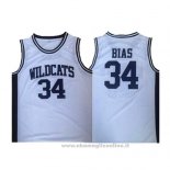 Maglia Wildcats Len Bias NO 34 Bianco