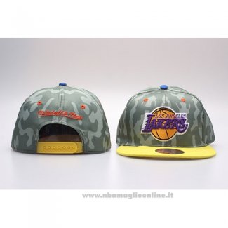 Cappellino Los Angeles Lakers Snapback Verde Giallo