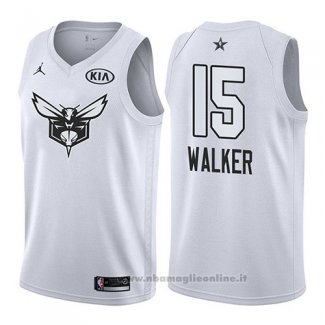 Maglia All Star 2018 Charlotte Hornets Kemba Walker NO 15 Bianco