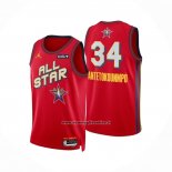 Maglia All Star 2025 Milwaukee Bucks Giannis Antetokounmpo No 34 Rosso