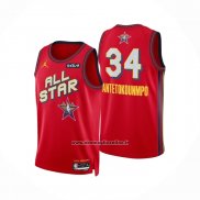 Maglia All Star 2025 Milwaukee Bucks Giannis Antetokounmpo No 34 Rosso