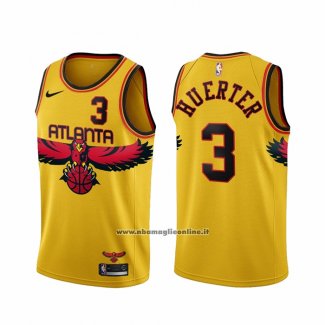 Maglia Atlanta Hawks Kevin Huerter #3 Citta 2021-22 Giallo