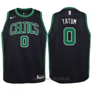 Maglia Bambino Boston Celtics Jayson Tatum NO 0 2017-18 Nero