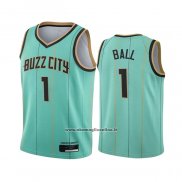 Maglia Bambino Charlotte Hornets LaMelo Ball #1 Citta 2020-21 Verde