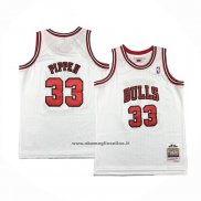 Maglia Bambino Chicago Bulls Scottie Pippen #33 Mitchell & Ness 1997-98 Bianco