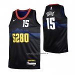 Maglia Bambino Denver Nuggets Nikola Jokic #15 Citta 2023-24 Nero