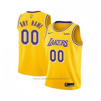 Maglia Bambino Los Angeles Lakers Personalizzate Icon 2018-19 Giallo