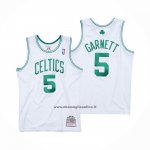 Maglia Boston Celtics Kevin Garnett #5 Mitchell & Ness 2007-08 Bianco