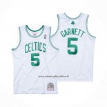 Maglia Boston Celtics Kevin Garnett #5 Mitchell & Ness 2007-08 Bianco