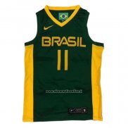 Maglia Brasil Anderson Varejao #11 2019 FIBA Baketball World Cup Verde