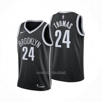 Maglia Brooklyn Nets Cameron Thomas No 24 Icon 2024-25 Nero
