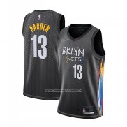 Maglia Brooklyn Nets James Harden #13 Citta 2020-21 Nero