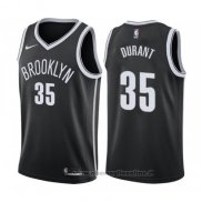 Maglia Brooklyn Nets Kevin Durant NO 35 Icon 2019-20 Nero