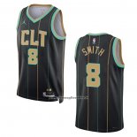 Maglia Charlotte Hornets Dennis Smith #8 Citta 2022-23 Nero