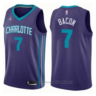 Maglia Charlotte Hornets Dwayne Bacon NO 7 Statement 2017-18 Viola