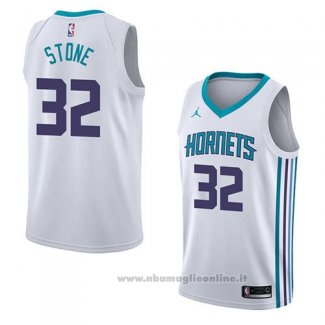 Maglia Charlotte Hornets Julyan Stone NO 32 Association 2018 Bianco