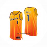 Maglia Charlotte Hornets Lamelo Ball No 1 Citta Authentic 2025-26 Arancione