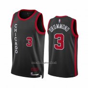 Maglia Chicago Bulls Andre Drummond #3 Citta 2023-24 Nero