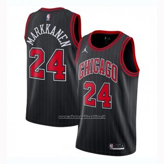 Maglia Chicago Bulls Lauri Markkanen #24 Statement 2020-21 Nero