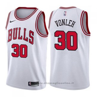 Maglia Chicago Bulls Noah Vonleh NO 30 Association 2017-18 Bianco