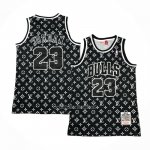 Maglia Chicago Bulls x Lv Michael Jordan #23 Mitchell & Ness 1997-98 Nero