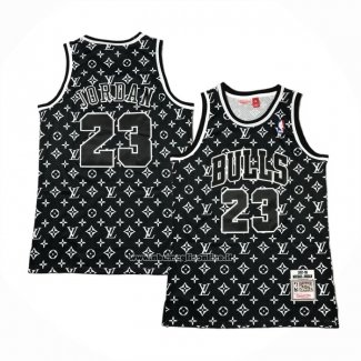 Maglia Chicago Bulls x Lv Michael Jordan #23 Mitchell & Ness 1997-98 Nero