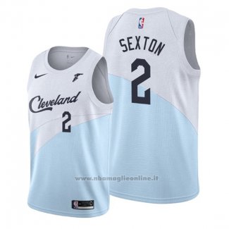 Maglia Cleveland Cavaliers Collin Sexton NO 2 Earned Blu