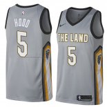 Maglia Cleveland Cavaliers Rodney Hood NO 5 Citta 2018 Grigio