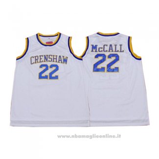 Maglia Crenshaw Quincy McCall NO 22 Bianco