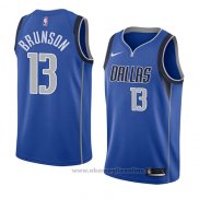 Maglia Dallas Mavericks Jalen Brunson NO 13 Icon 2018 Blu