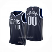 Maglia Dallas Mavericks Personalizzate Statement 2024-25 Blu