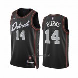 Maglia Detroit Pistons Alec Burks #14 Citta 2023-24 Nero