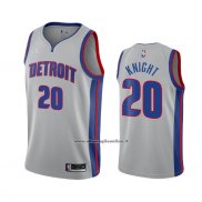 Maglia Detroit Pistons Brandon Knight #20 Statement 2020-21 Grigio