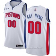 Maglia Detroit Pistons Personalizzate 17-18 Bianco